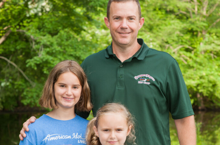 Dave Parent and his two children.