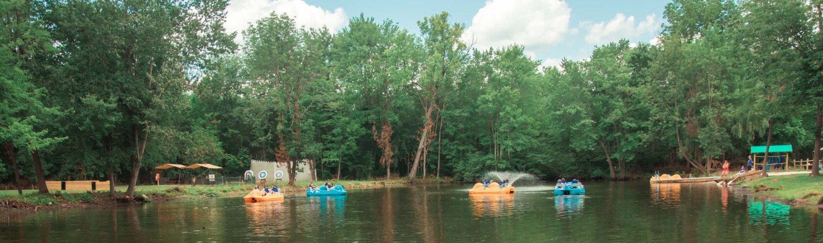 Campers on boats.