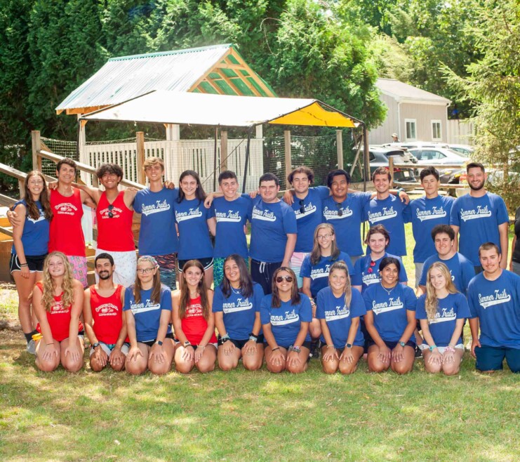 Summer Trails staff members dressed in matching t-shirts.